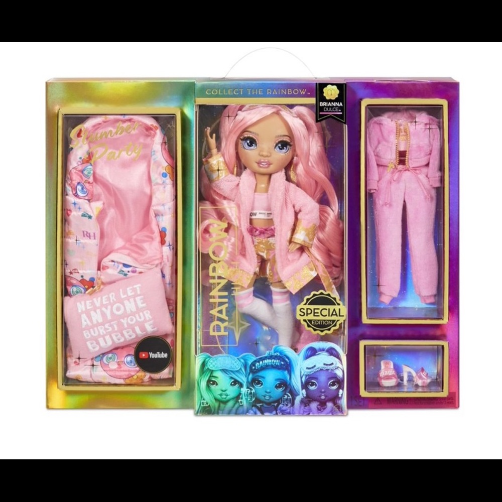 NIB Rainbow High Brianna Dulce Special Edition Slumber Party Doll